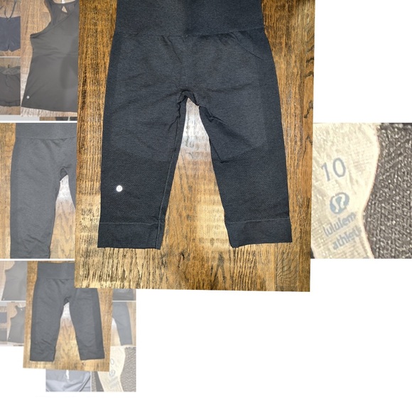 LuluLemon Capri High Rise Leggings size 10 color is Black - Picture 6 of 6